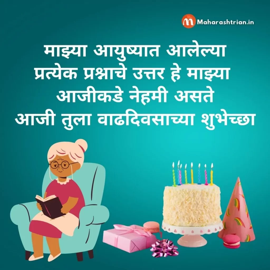 grandmother birthday wishes in marathi