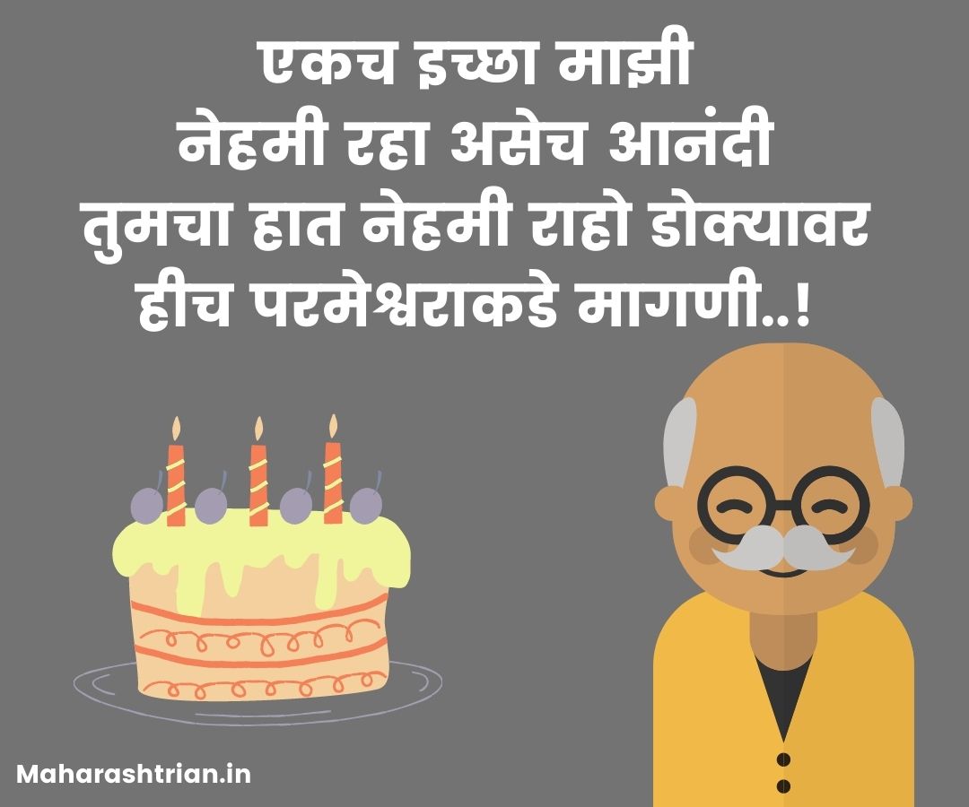 61 birthday wishes in marathi